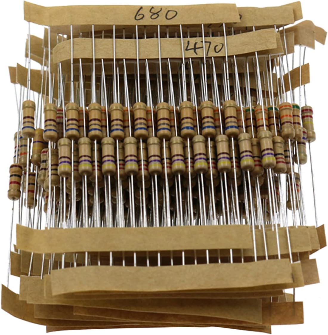 300PCS 30 Values 1/2W Carbon Film Resistors Kit 5 Metal Resistors Set