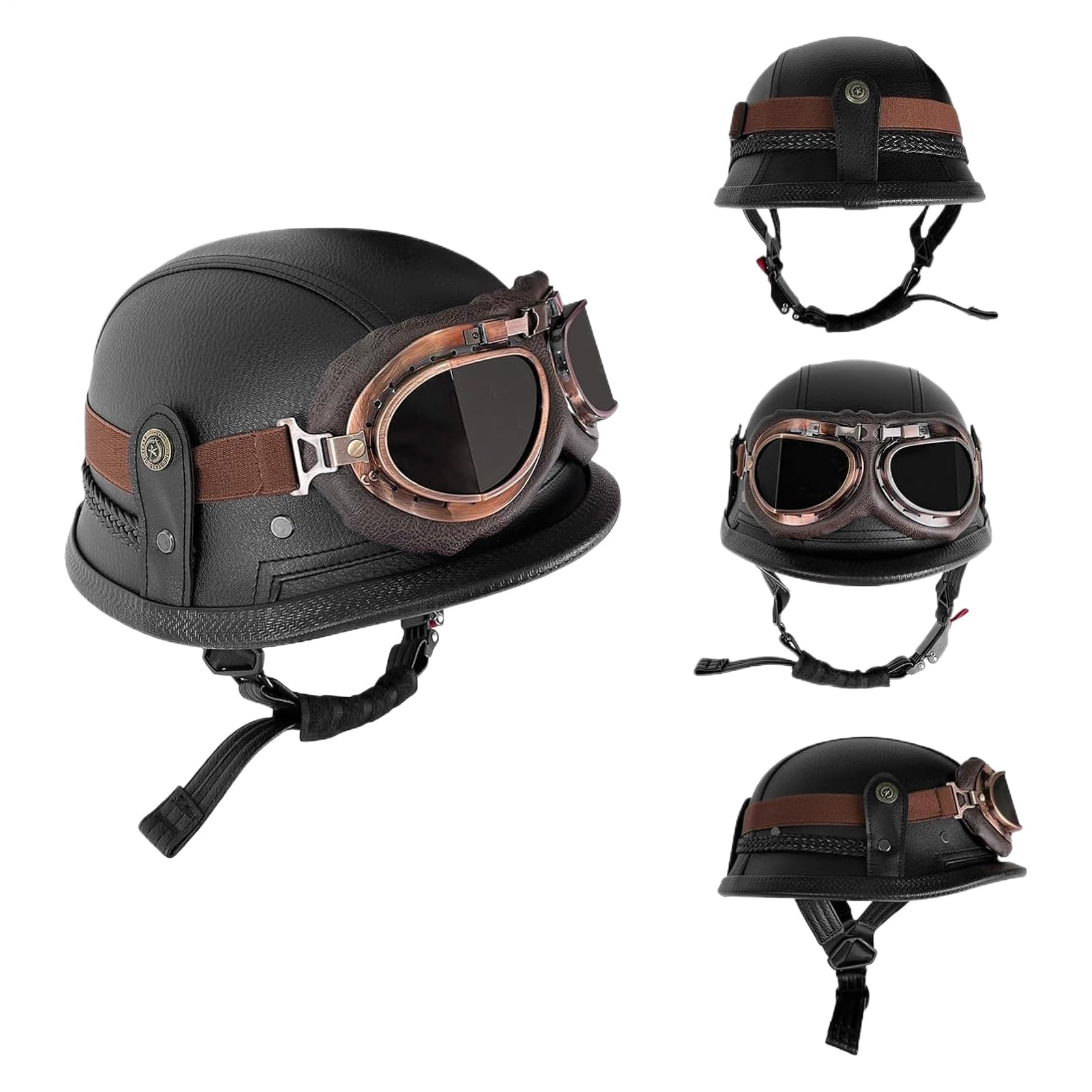 Kask motocyklowy w stylu niemieckim - lekkie kaski motocyklowe, lekki i bezpieczny sprzęt ochronny dla kierowcy