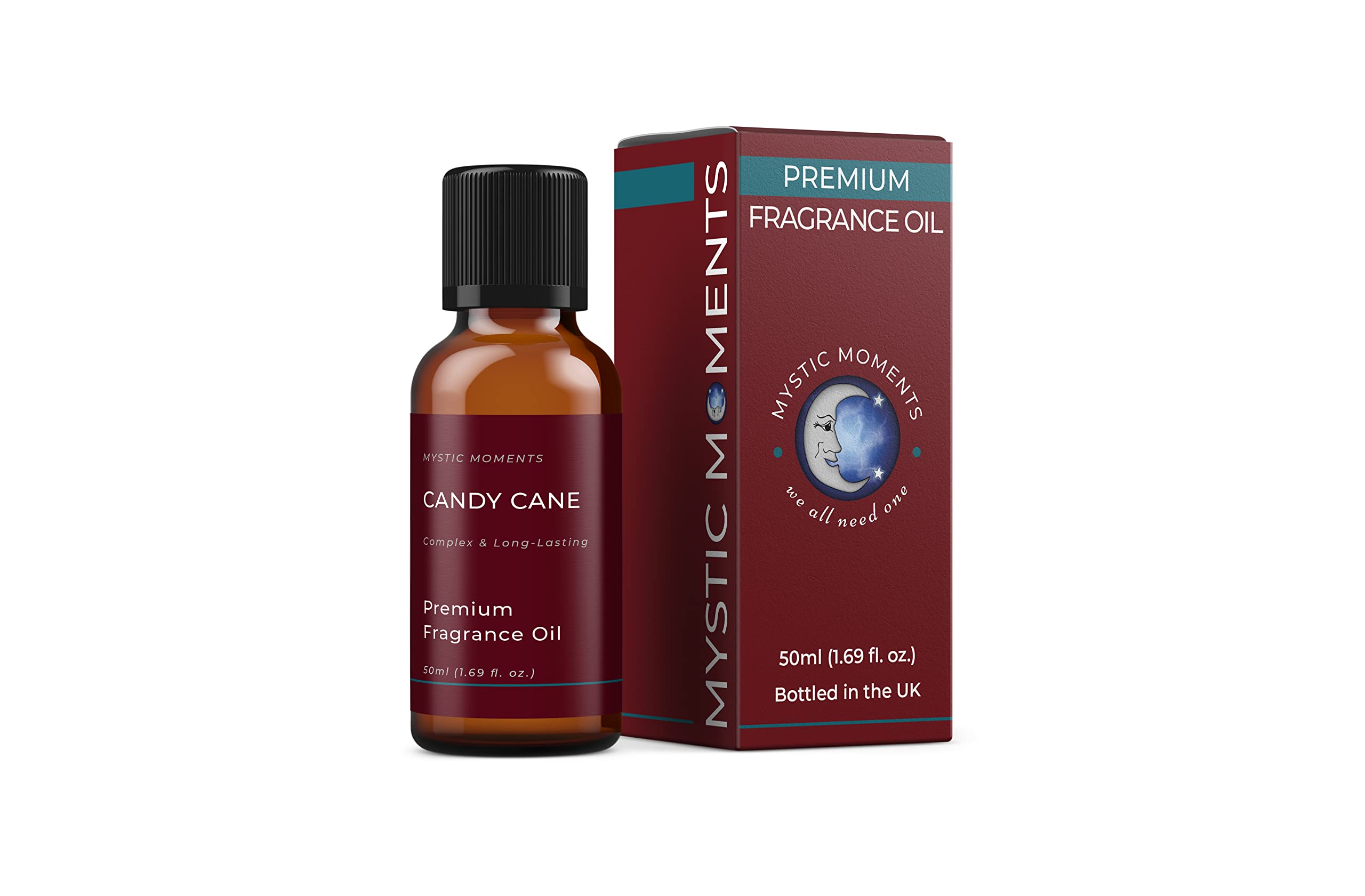 Mystic Moments | Candy Cane Fragrance Oil 50ml | Sweet Peppermint Aroma | Festive Fresh Scent for Candles, Soaps & Home Fragrance