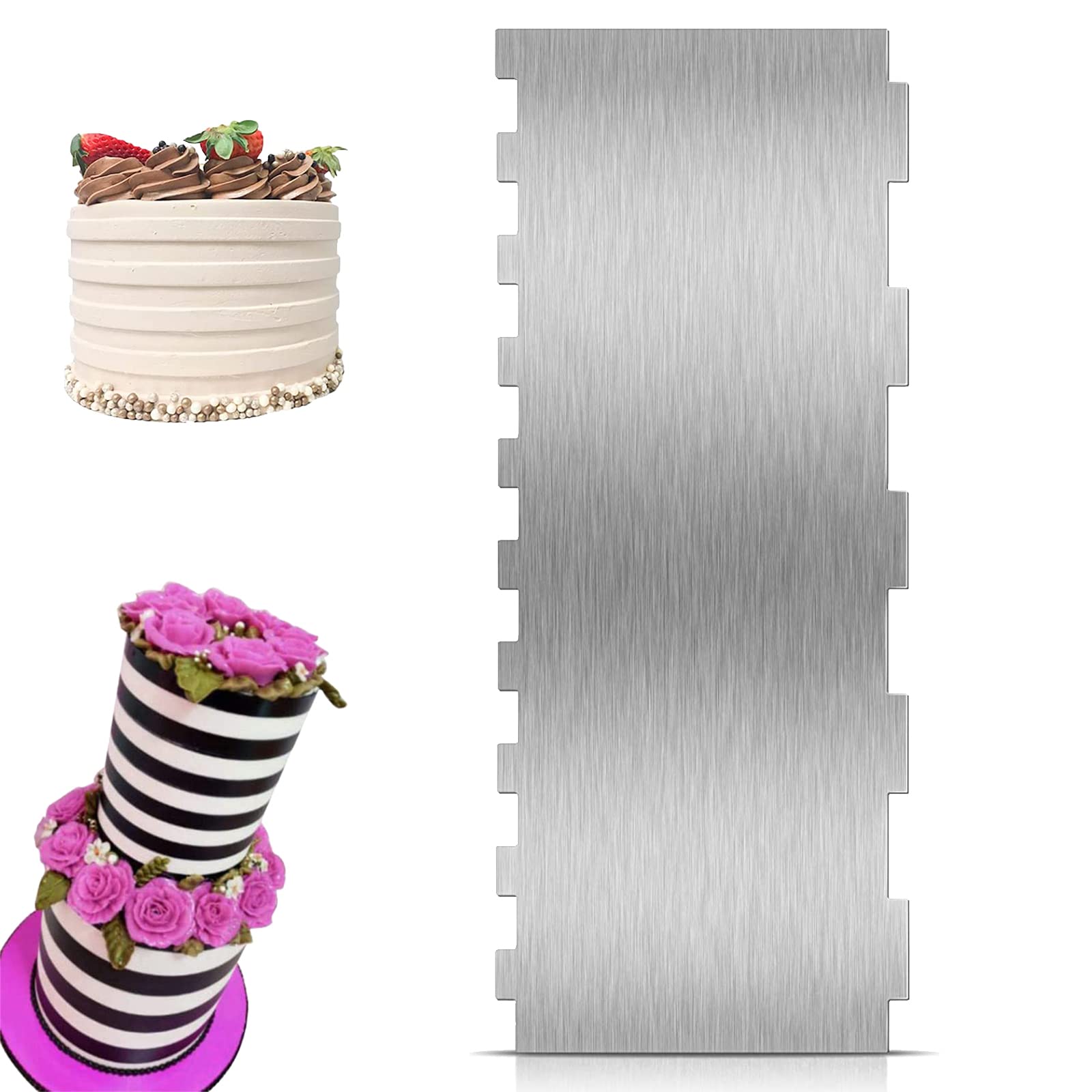 Raschietto per torte, pettine per decorare torte, spatole per fondente, spatole, raschietto per torte(12pcs