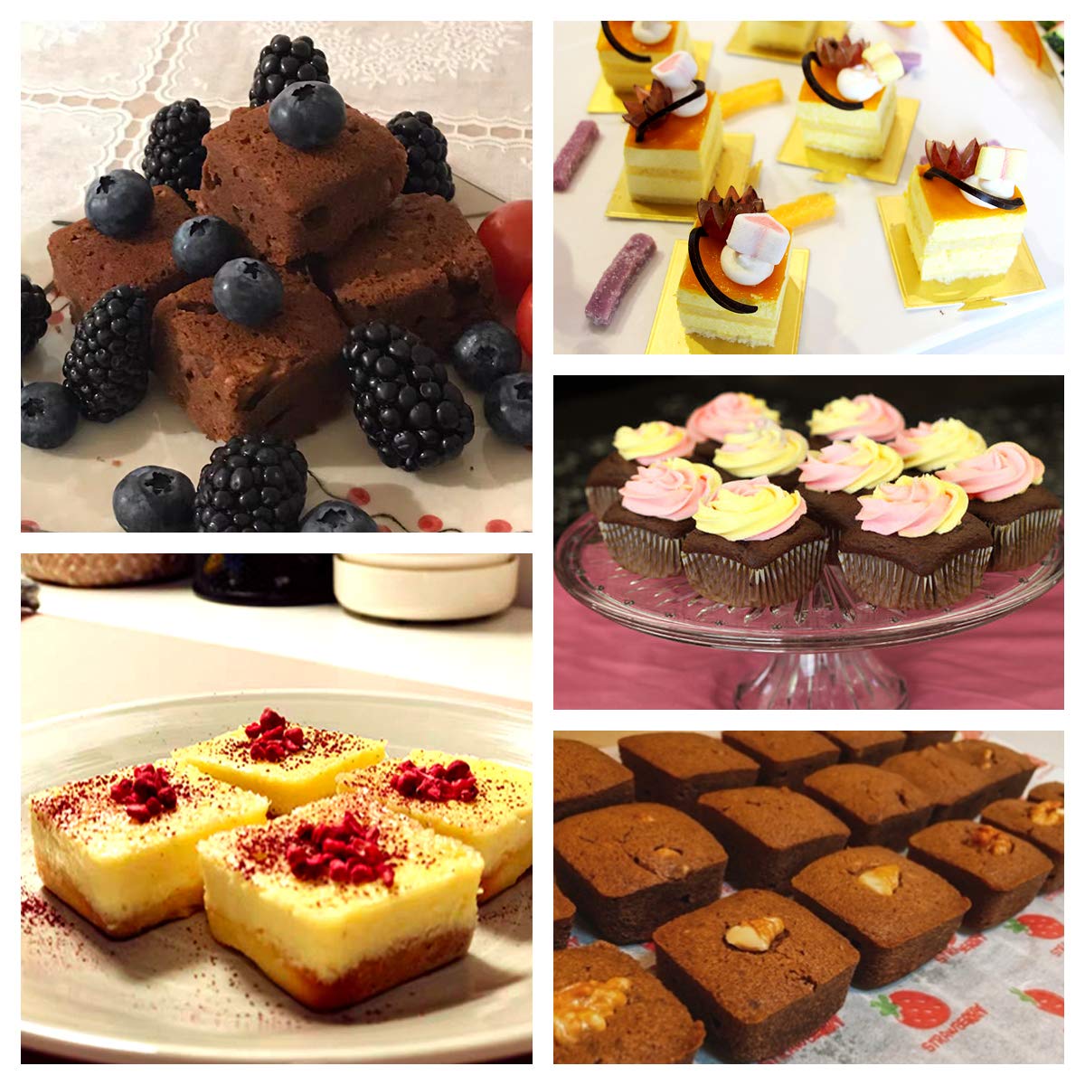 Silicone Brownie Pan with Dividers Set of 2 SILIVO Brownie Baking