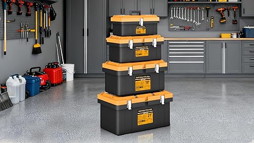 Miniatura 7 de Caja de herramientas  Juego de caja de herramientas 4 en 1  8 organizadores de cajas de herramientas extraíbles  15 + 17 + 19 + 21 pulgadas  Cajas