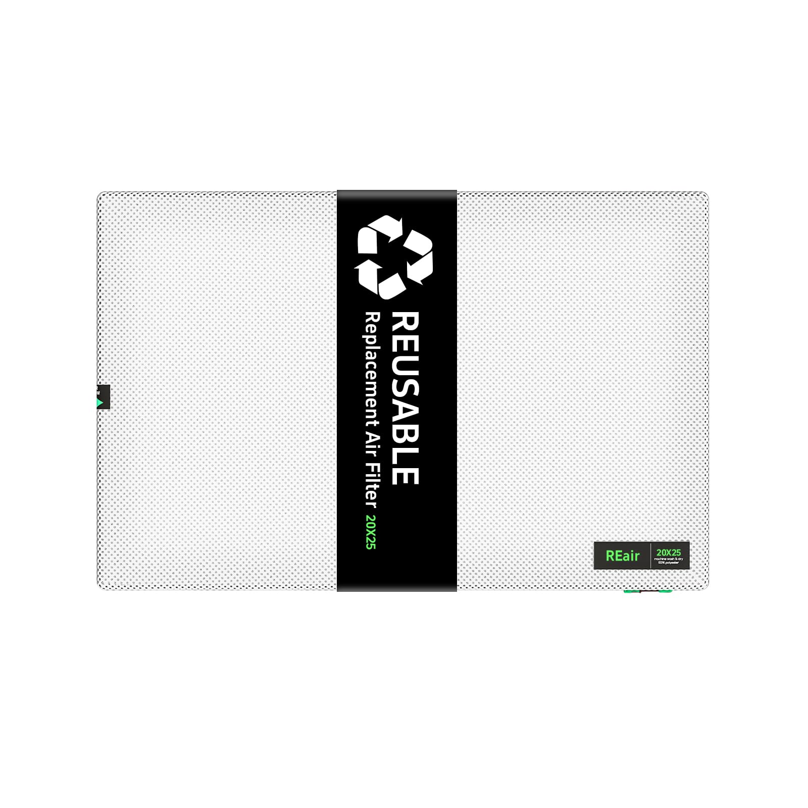 20x25x1 Extra Replacement Filter without Frame, Washable and Reusable Air Filter 20x25x1 for AC HVAC Furnace, MERV 8 Air Filters Machine Washable, AC Furnace Air Filter without Frame