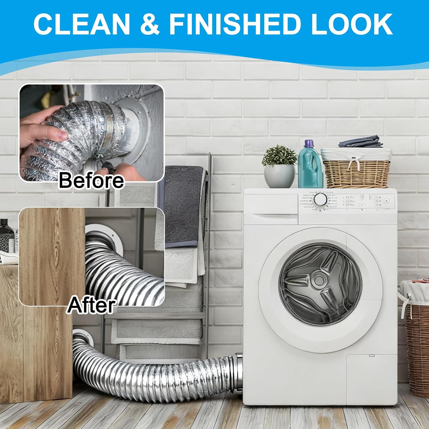 PATIKIL 10 Inch Duct Connector Flange, Metal Straight Pipe Exhaust Flange Duct Mounting Plate for Heating Cooling Ventilation HVAC System, 304 Stainless Steel