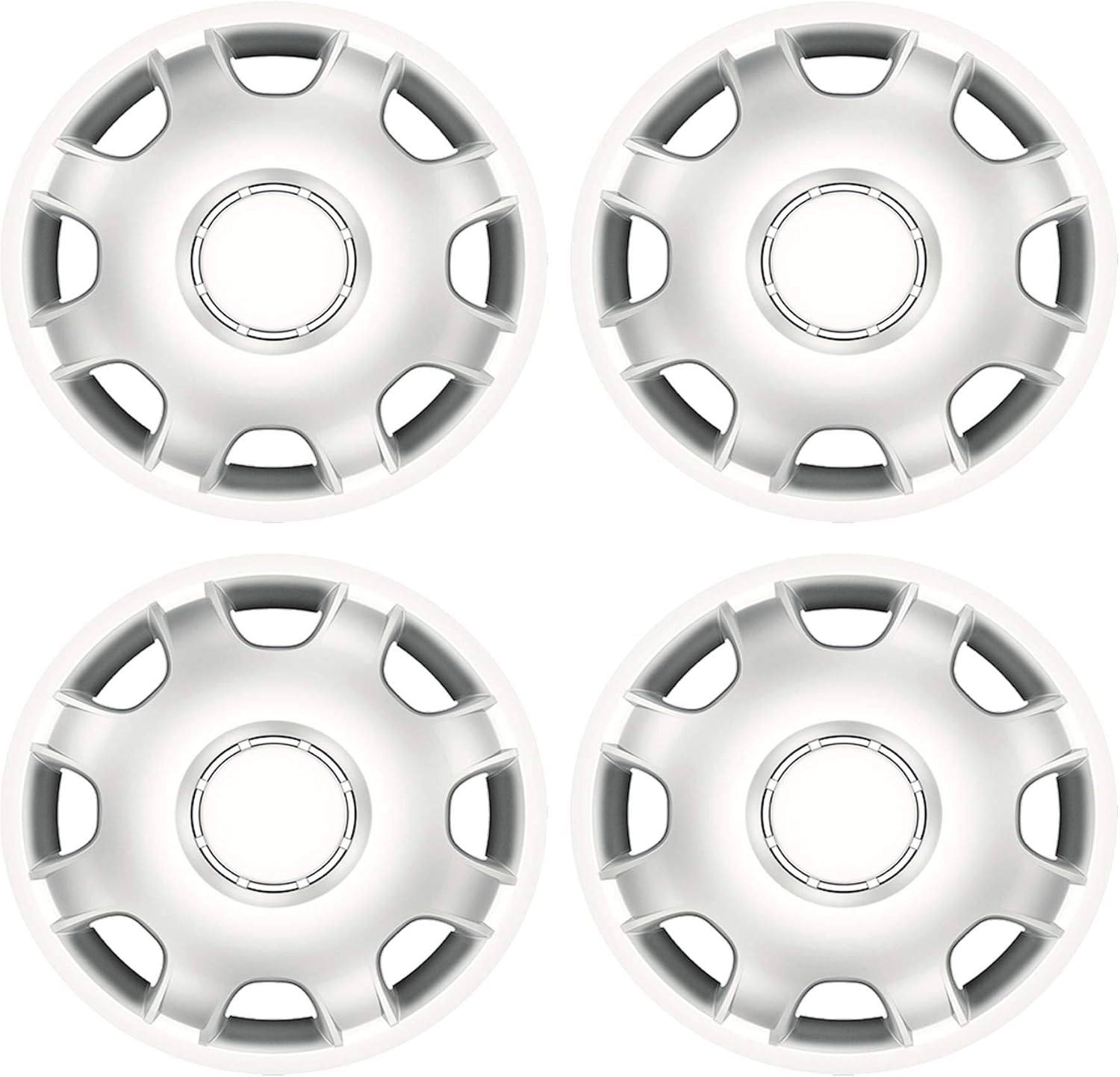 UKB4C 4x Silver 15" Inch Deep Dish Van Wheel Trims Hub Caps For VW