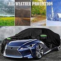 Vista 6 de Fundas impermeables para automóvil compatibles con Lexus LC 500 500h 2018-2024, para todo tipo de clima, ajuste personalizado, con puerta