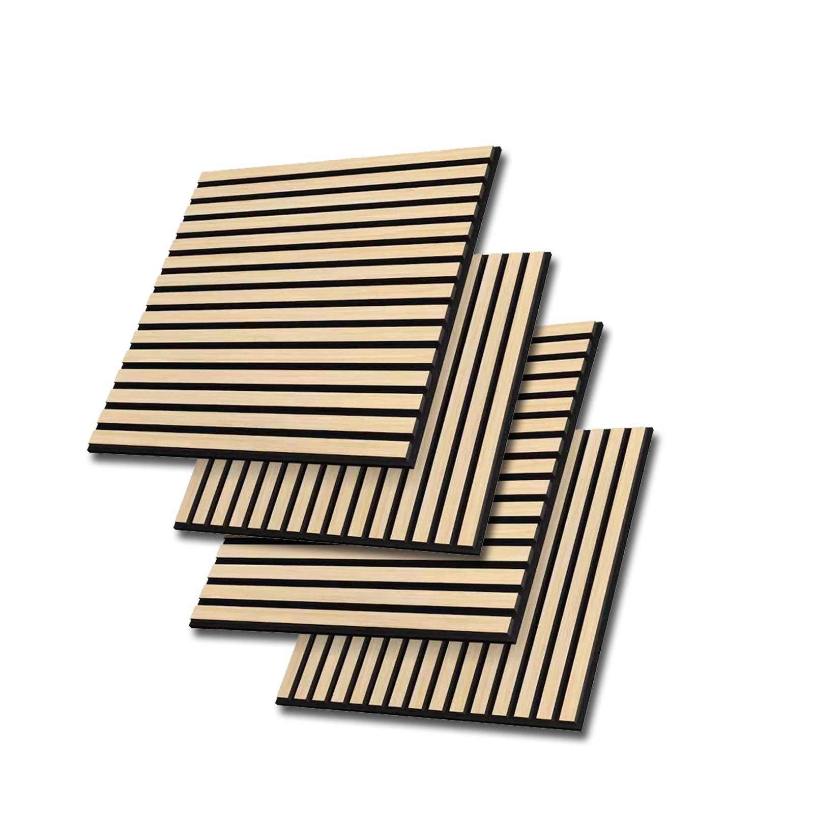  Acoustic Wood Slat Wall Panels, 6-Pack – 23.6 x 23.6 x 0.7 Inches, Sound Absorbing Wood Wall Panels for Stylish Interiors – Covers 15.5 Sq. Ft. (13# Classic Oak)