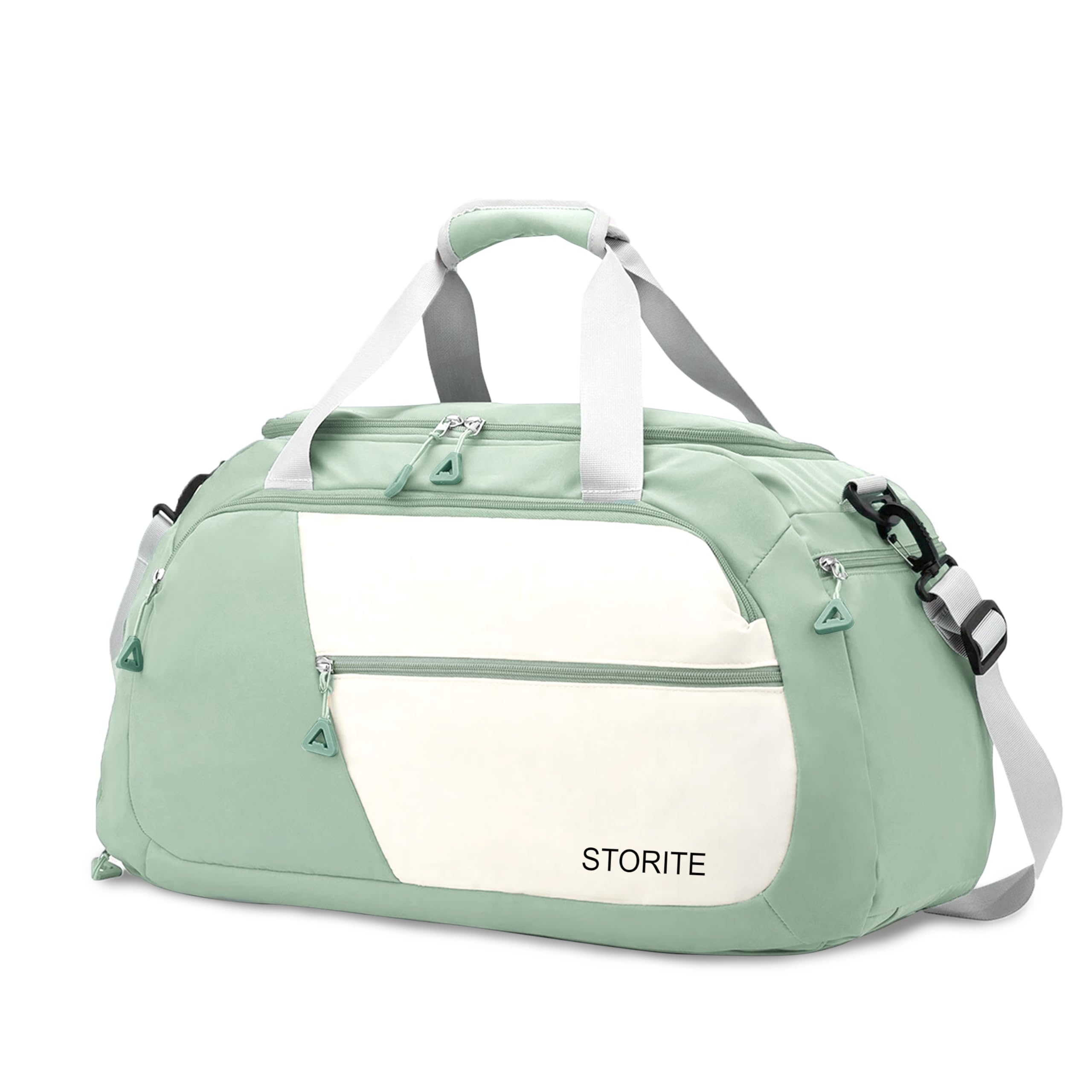 Storite Nylon 54 Cm Imported Multi Purpose Travel Duffle Bag for Women with Dry and Wet Pocket, Lightweight Waterproof Backpack Carry Luggage Bag with Shoe Compartment (Pista Green, 54 x 12 x 24 cm) (B0D86SZFZ3) Amazon Price History, Amazon Price Tracker
