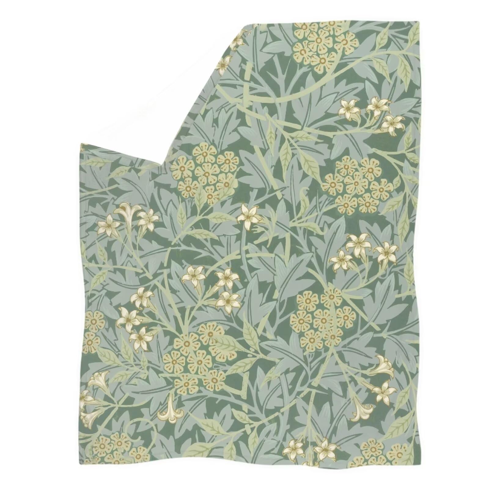 Buxolandt Fleece Blanket William Morris Print Versatile Soft Warm Blanket Fluffy Throws for Sofa Couch Cozy Solid Bed Flannel Blanket for Travel X-Small