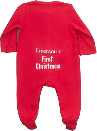 Personalized Babys First Christmas Long John