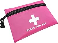 Vista 2 de Bolsa roja de primeros auxilios de emergencia, pequeña bolsa vacía de rescate de viaje para almacenamiento de primeros auxilios, bolsillo para rosa