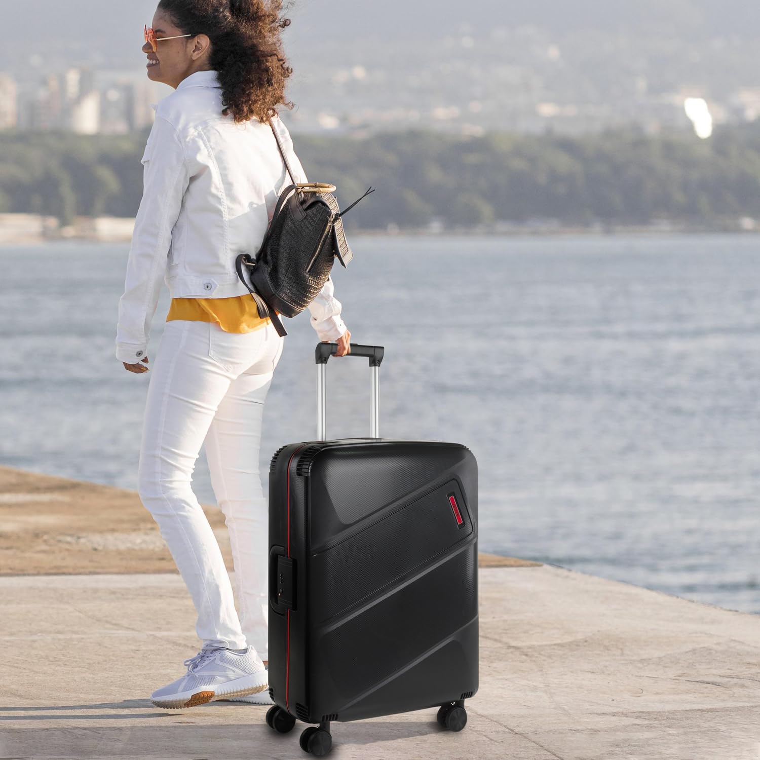 JASLEN - Set de Valises Rigides 4 roulettes - Valise Grande Taille, Valise soute Avion, Bagages pour Voyages, Lot de Valises à Roulette. Fabriquées en PP matériau résistant