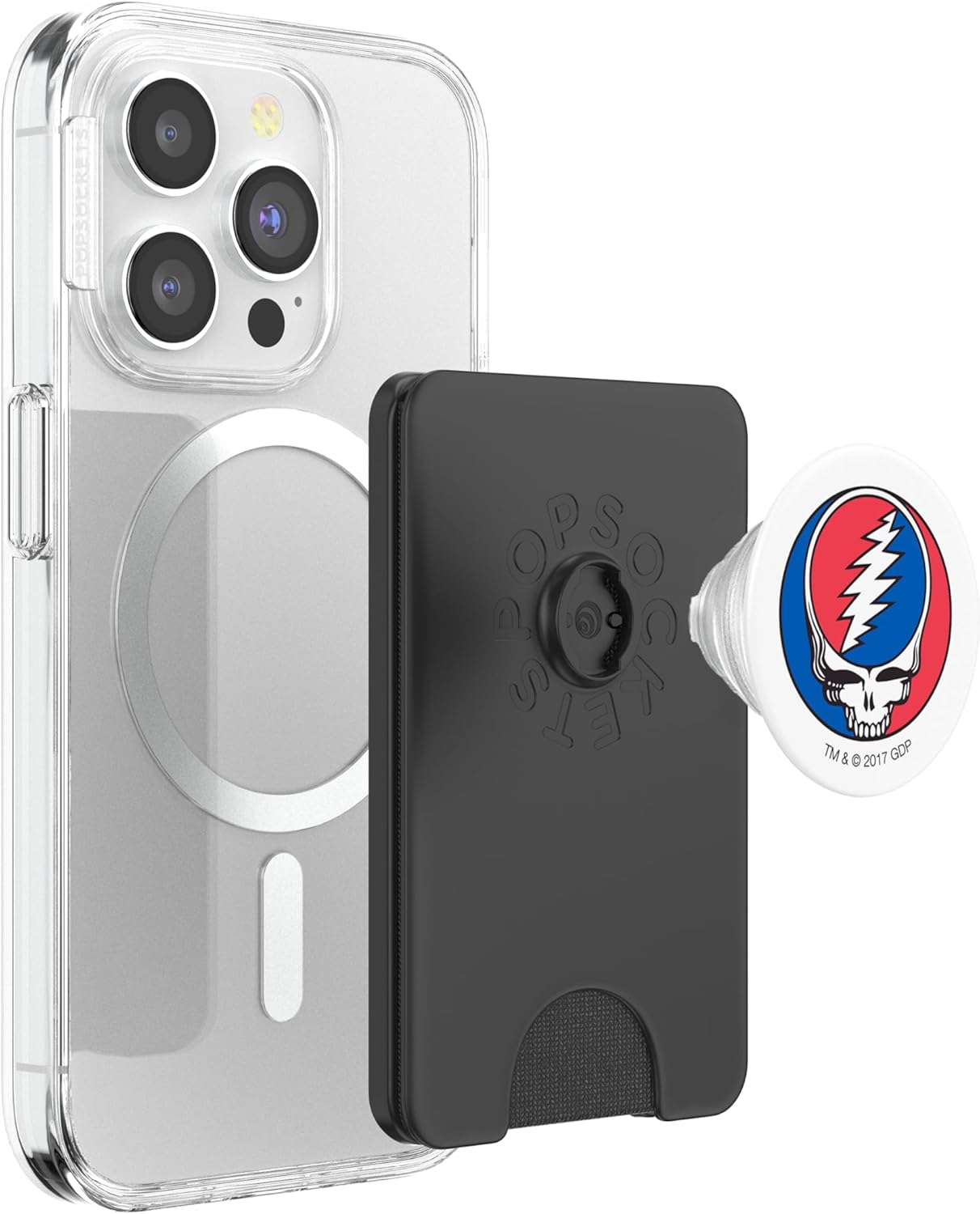 Grateful Dead Grateful Dead Steal Your Face PopSockets PopWallet for MagSafe