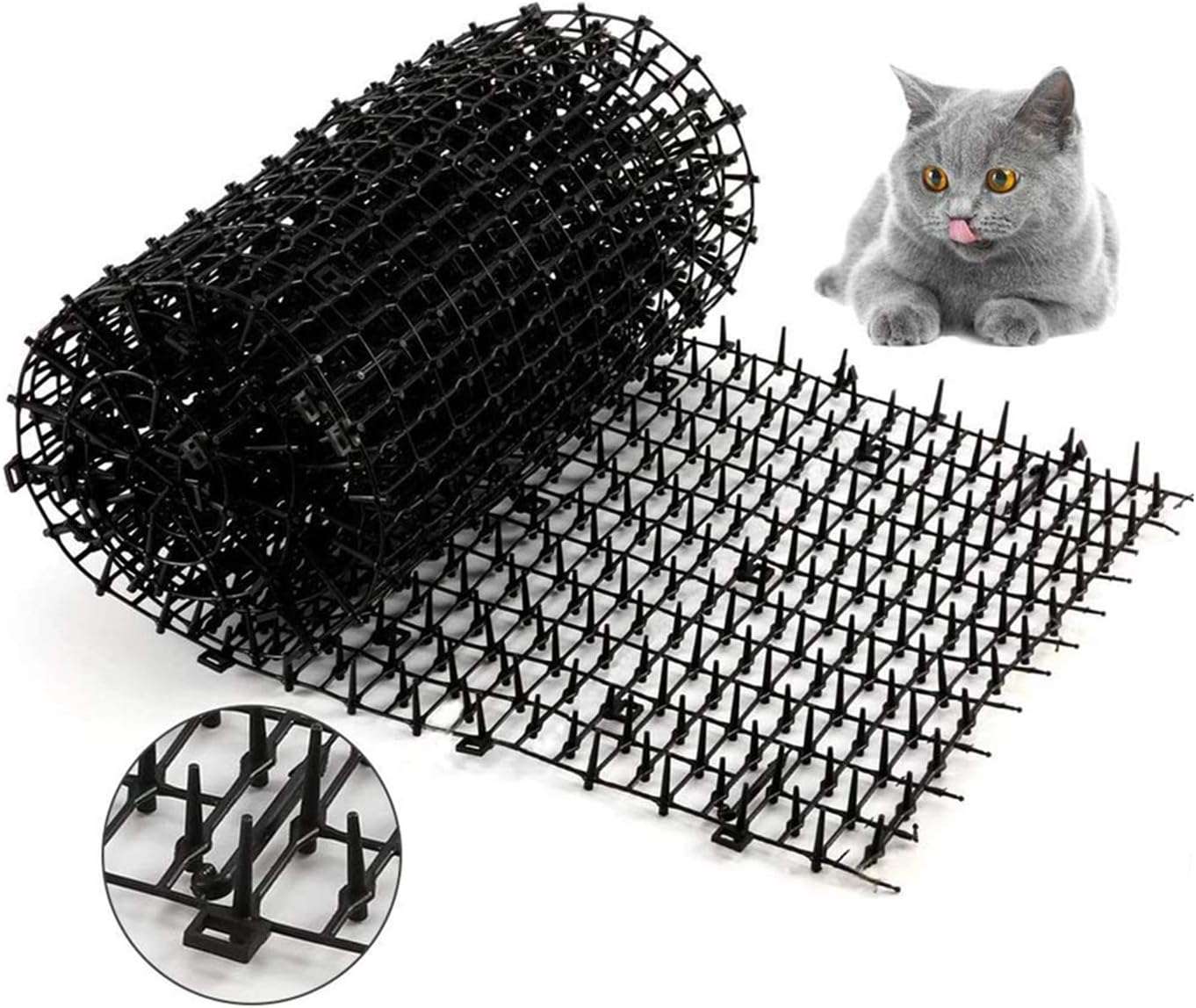 Cat Scat Mat with Spikes, 2m x 0.3m Cat Dog Animal Spikes Repellent