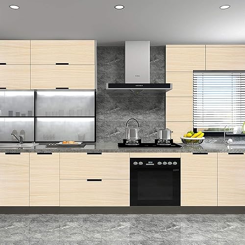 Miniatura 6 de Papel de contacto de grano de madera de arce para despegar y pegar, 17.7 x 236 pulgadas, extraíble, autoadhesivo, decorativo, papel tapiz de madera,