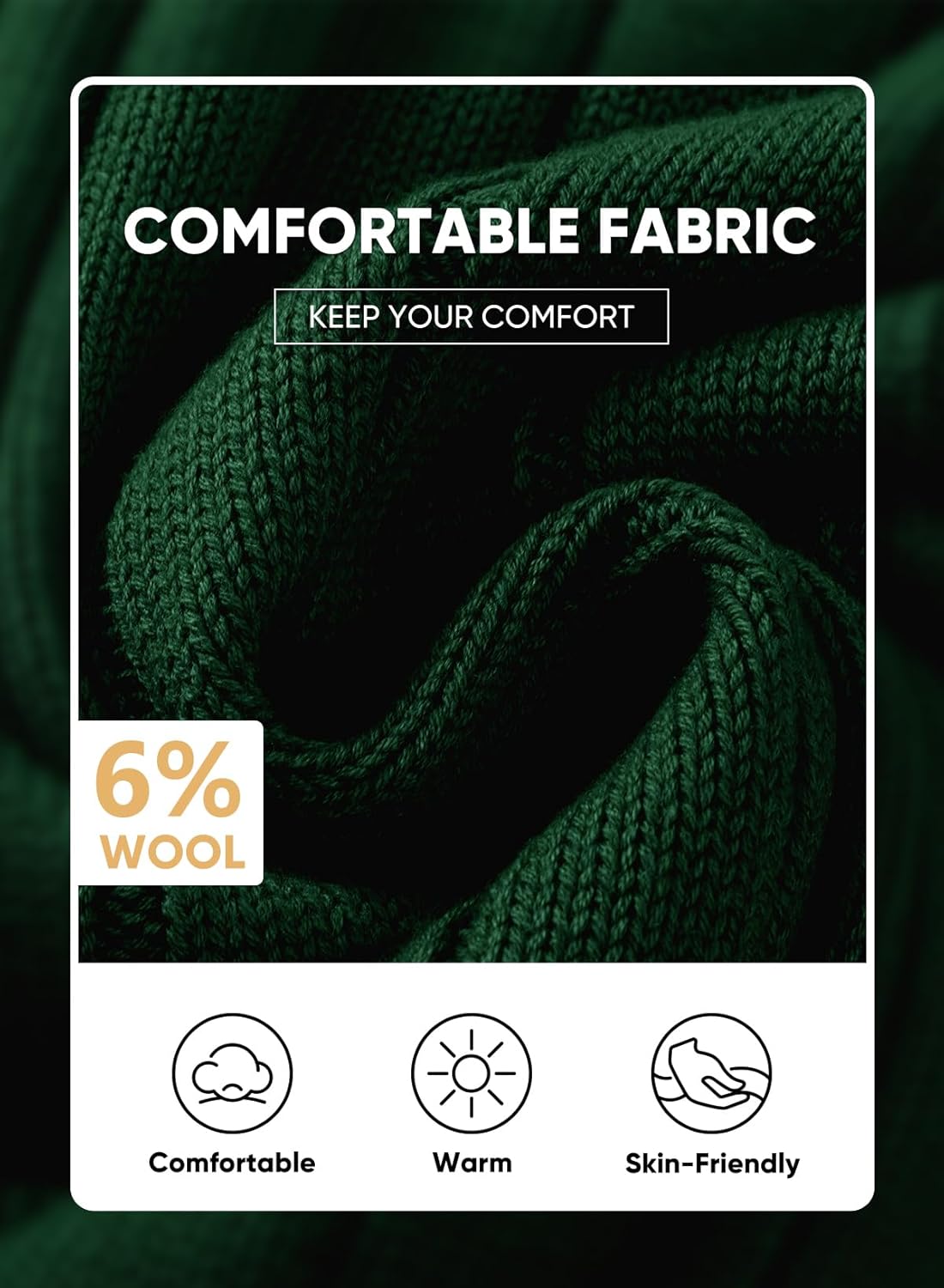 JMIERR Men's Wool Blend Cable Knit Sweater Casual Long Sleeve Button Stand Collar Old Money Pullover Sweaters - Image 6