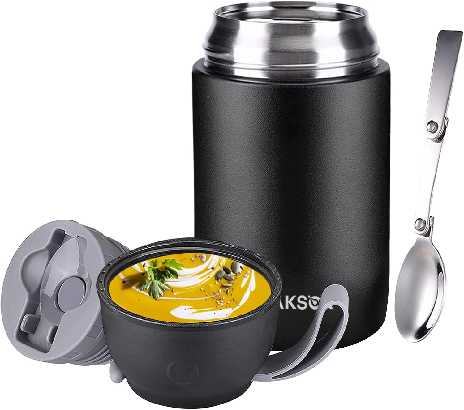 WAKSOX Insulated Food Jar Soup Food Container, 730ML Insulated Food