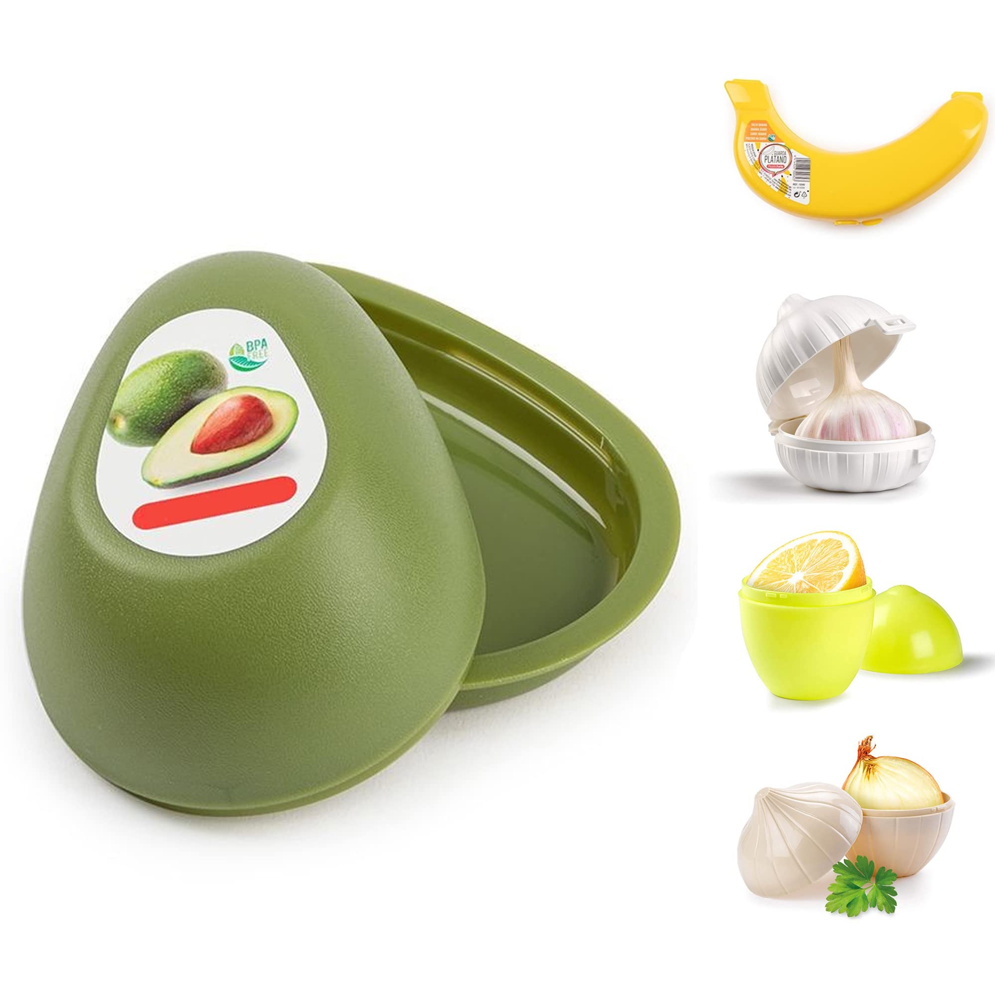Plastific Green Avocado Keeper Storage Container – Bpa-Free Reusable Avocado Saver Pod For Keeping Cut Avocados Fresh Longer