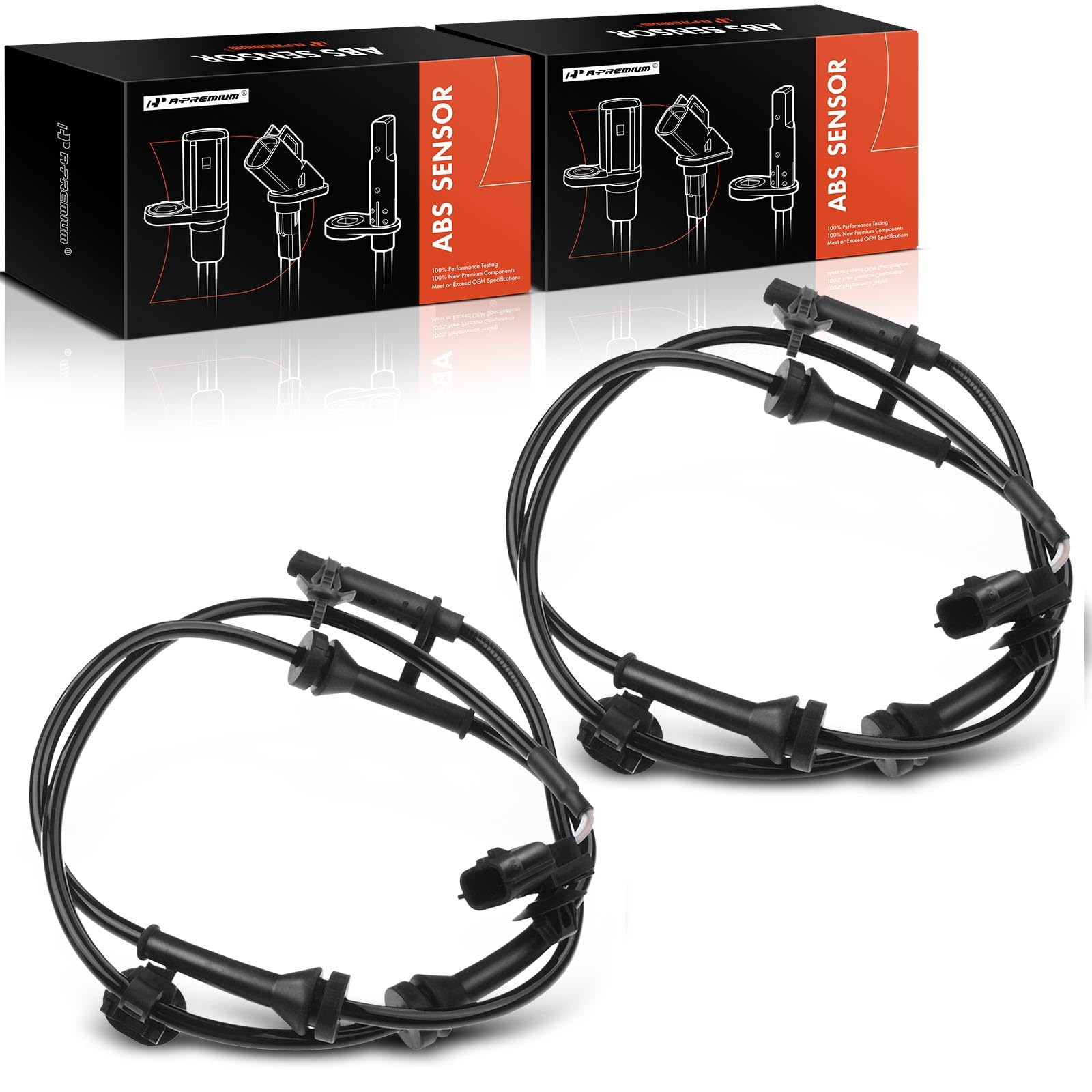 A-Premium ABS Wheel Speed Sensor Compatible with Nissan Models - Altima 2014-2018, Maxima 2016-2020 - Rear Driver and Passenger Side, 2-PC Set, Replace# 47900-3TA2A, 47900-3TA0A