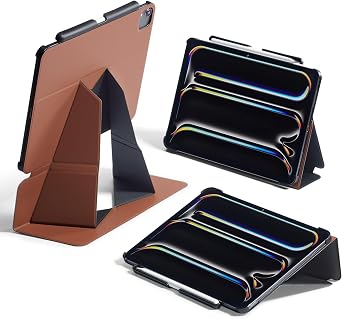 MOFT Folio Case for iPad Pro 11" 14 gen. with Detachable Pencil Holder, Protective & Lightweight, Durable MOVAS Material and Comfortable Touch for Browsing, Drawing & Studying,Sienna Brown