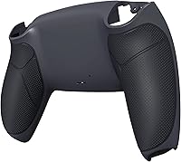 Vista 3 de eXtremeRate Classic Gray & Dark Gray Performance Rubberized Grip Custom Back Plate Bottom Shell Compatible with ps5 Controller, Replacement Back