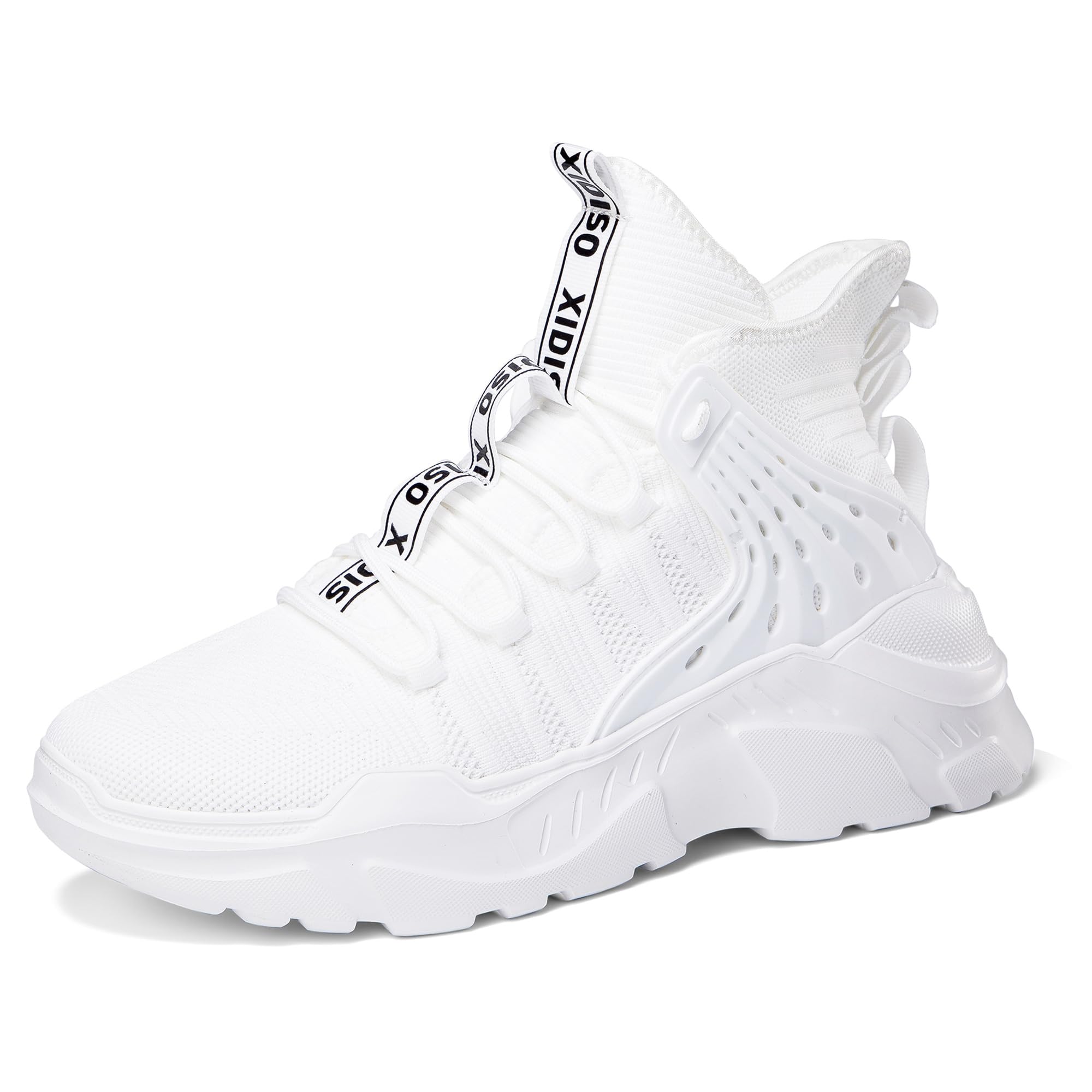 SANNAX Fashion Mens Walking Running Shoes High Top Sock Sneakers Stylish Tennis Shoes Non Slip Lightweight Athletic Sports Gym Shoes