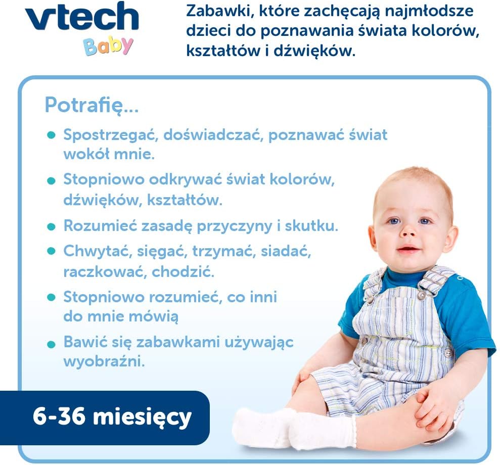 Trefl VTech - Activity Cube, Electronic Educational Toy, 6 Color Walls, Shape Recognition, Learning First Words, Gift for Child, Toy for Child from 9 Months