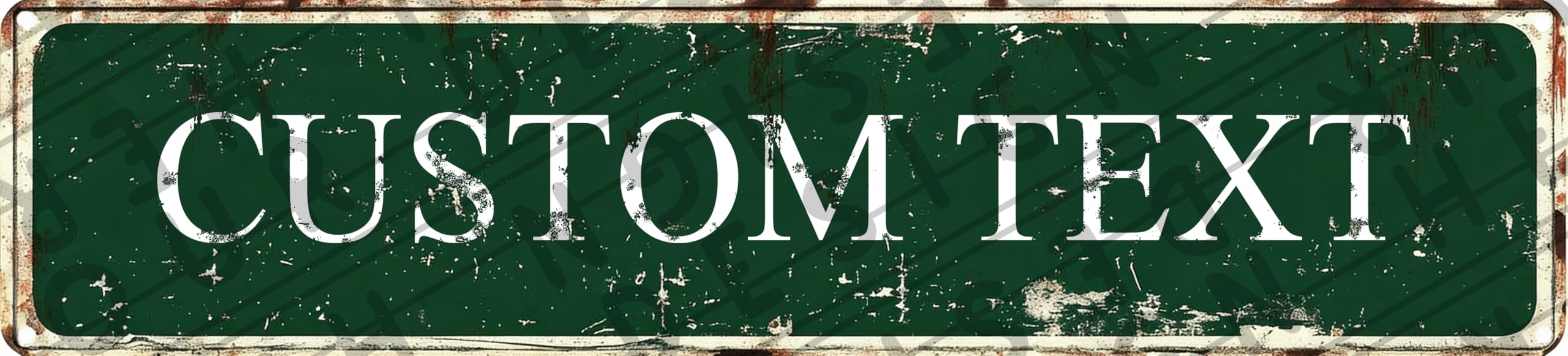 Personalized 16x4 Metal Sign Custom Image Text Rustic Farmhouse Home