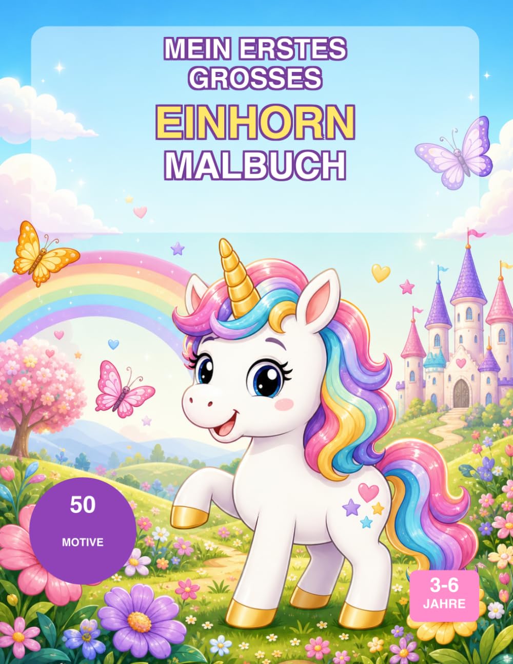 Mein erstes großes Einhorn Malbuch