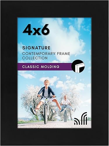 Vista 18 de Americanflat Marco de fotos de 10 x 13 pulgadas con vidrio inastillable - Colección Signature - Marcos de estilo galería hechos de madera de Negro