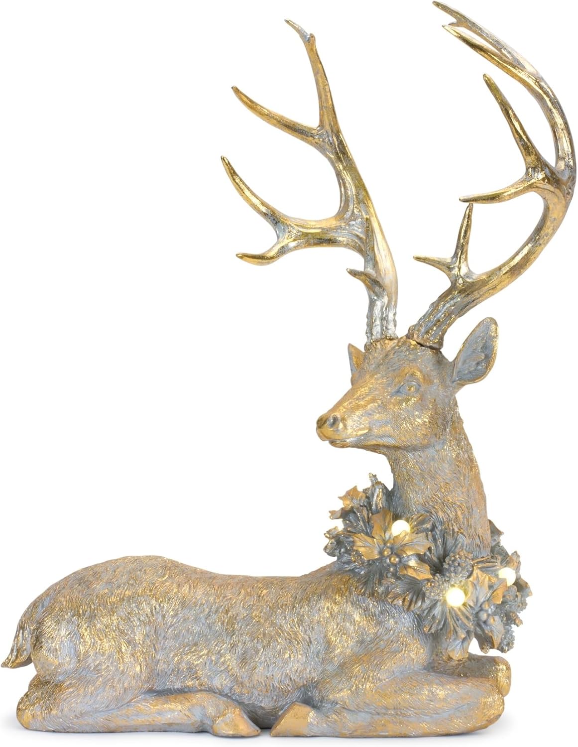 Melrose Set of 2 Resin Deer with Led Light 84000DS