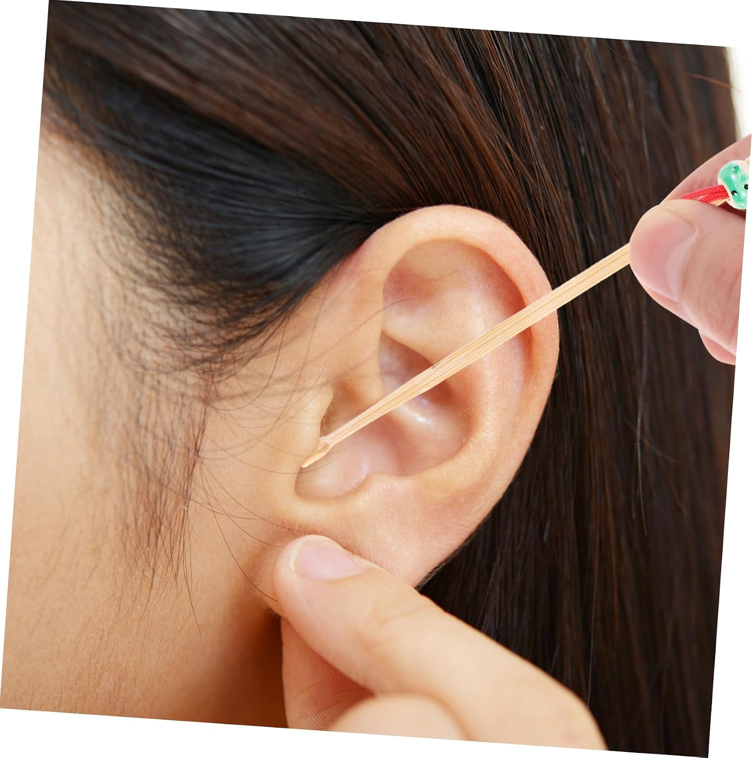 5pcs Bamboo Ear Cleaners with Cartoon Doll Head Use Tool for Safe Ear Wax Removal Skid-Resistant Design for Family Use Attractive and Practical