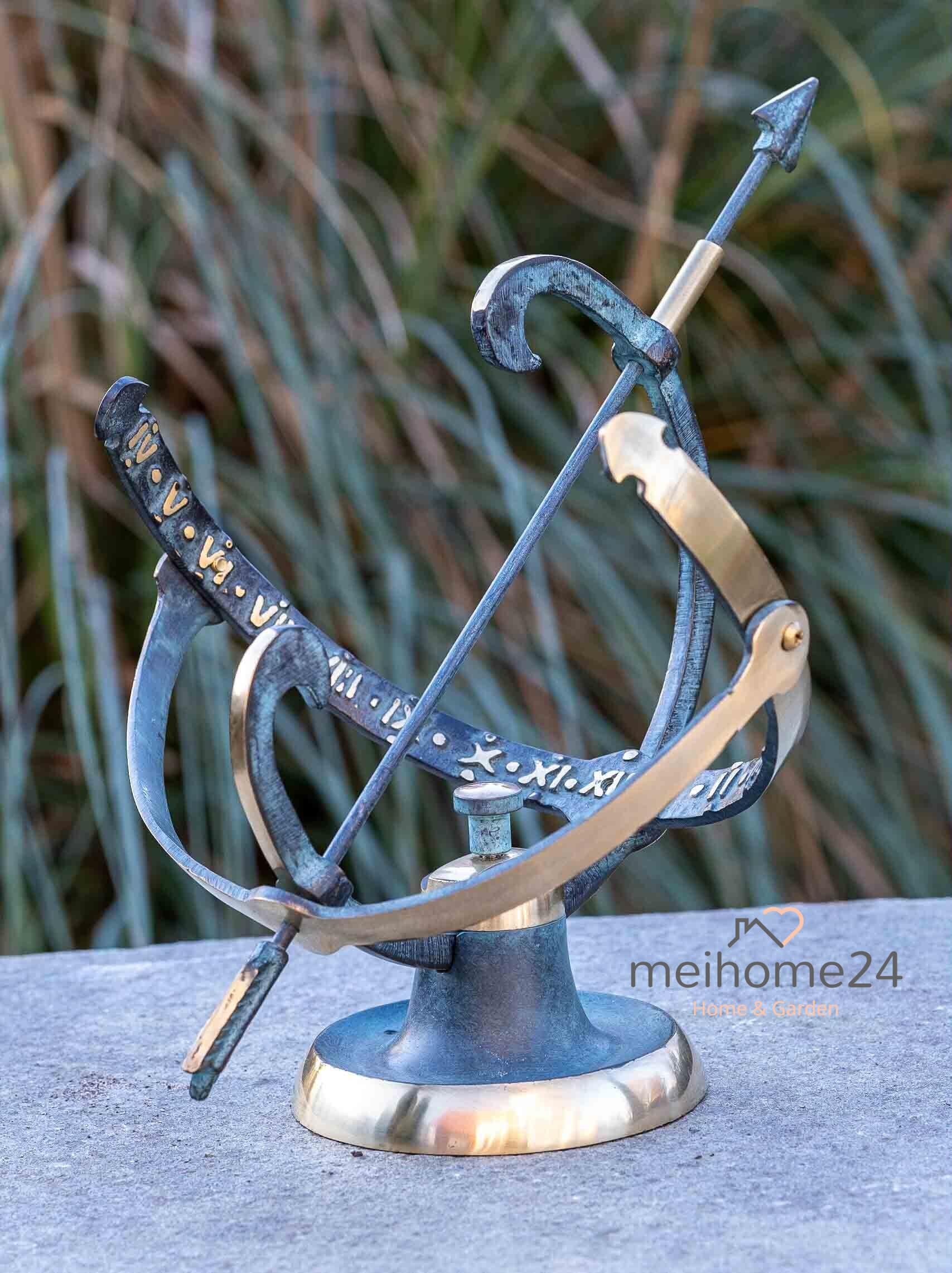 Generisch Bronze-Skulptur Sonnenuhr | klein | 25x25x30cm | Sonnenuhr aus Bronze | handgefertigt