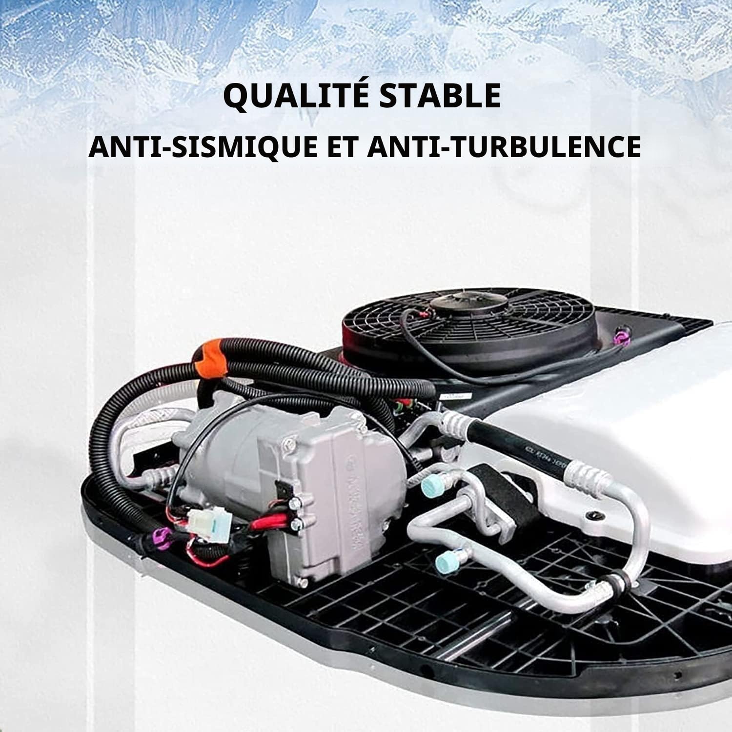 Climatiseur 12 V, pour caravane, véhicule tout-terrain, camion, camping-car (blanc) (blanc, 12 V)