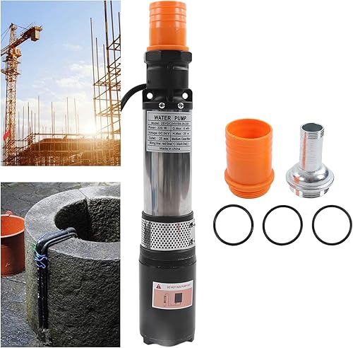 Miniatura 3 de Bomba de pozo profundo de CC Bomba de agua solar de agua solar Bomba de pozo profundo DC Bomba de pozo grande de alta elevación 65.6 ft 24V