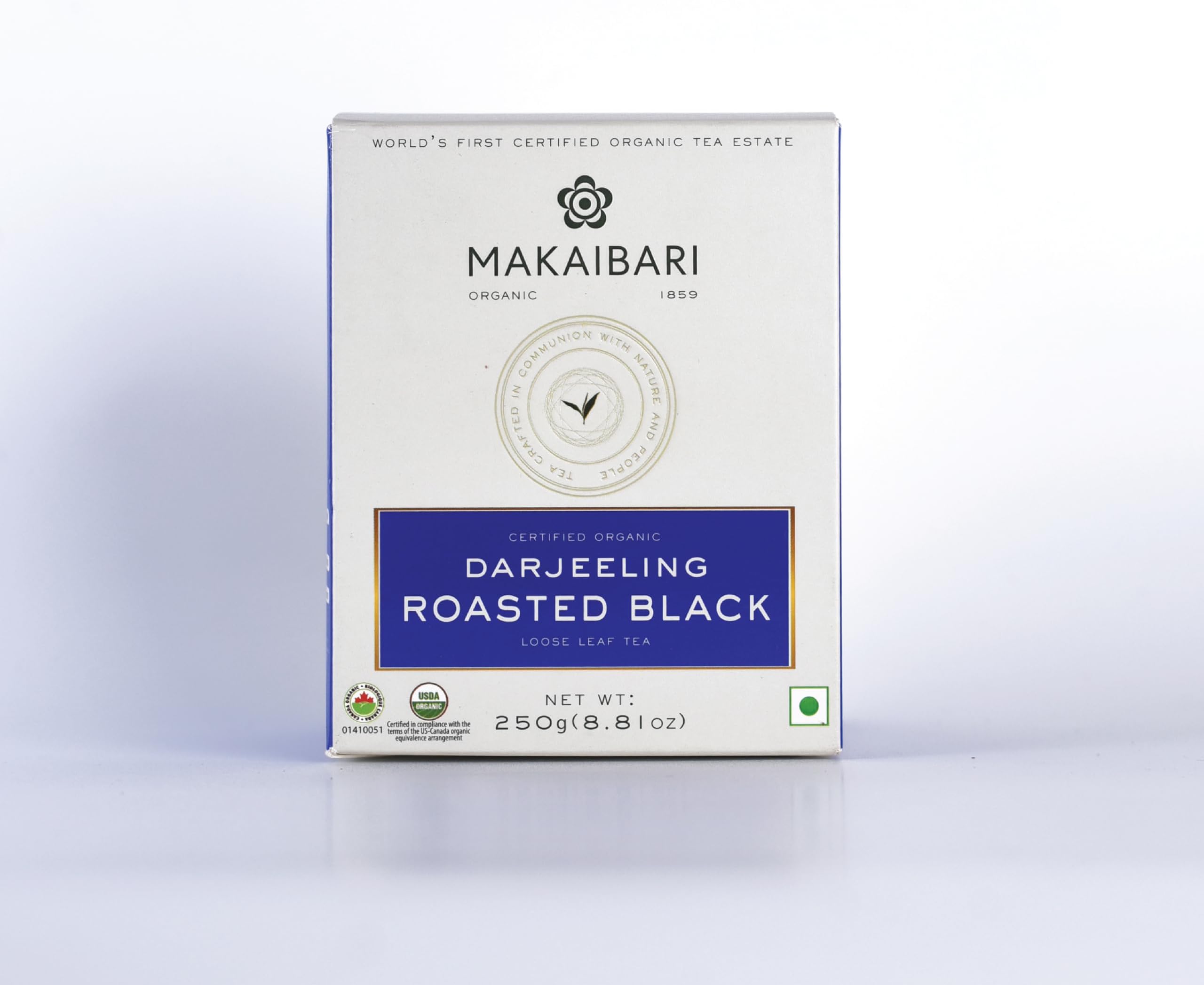 Roasted Black Darjeeling Tea | 250 gms Loose Leaf | Monocartoon | Antioxidant-Rich | USDA Certified Organic | Immunity Booster | Premium Roasted Black Tea | Handpicked | 100% Natural Loose leaf