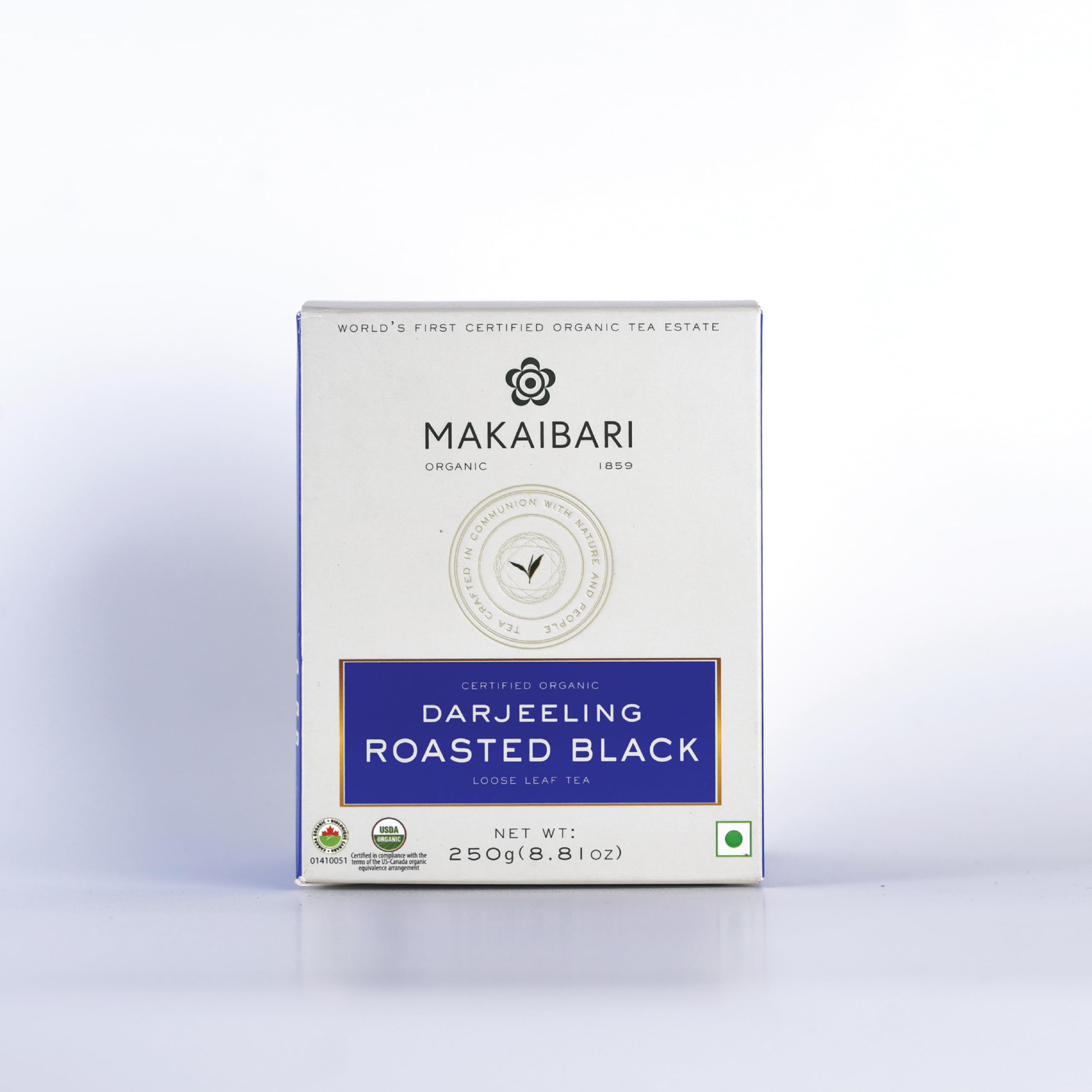 Roasted Black Tea | 250Gm Loose Leaf MonoCartoon | USDA Certified Organic | 100% Pure Darjeeling chai | Premium Black Loose Leaves | Roasted Loose Leaf | 100% Pure & Original Leaf | Antioxidant rich tea | Organic roasted black tea