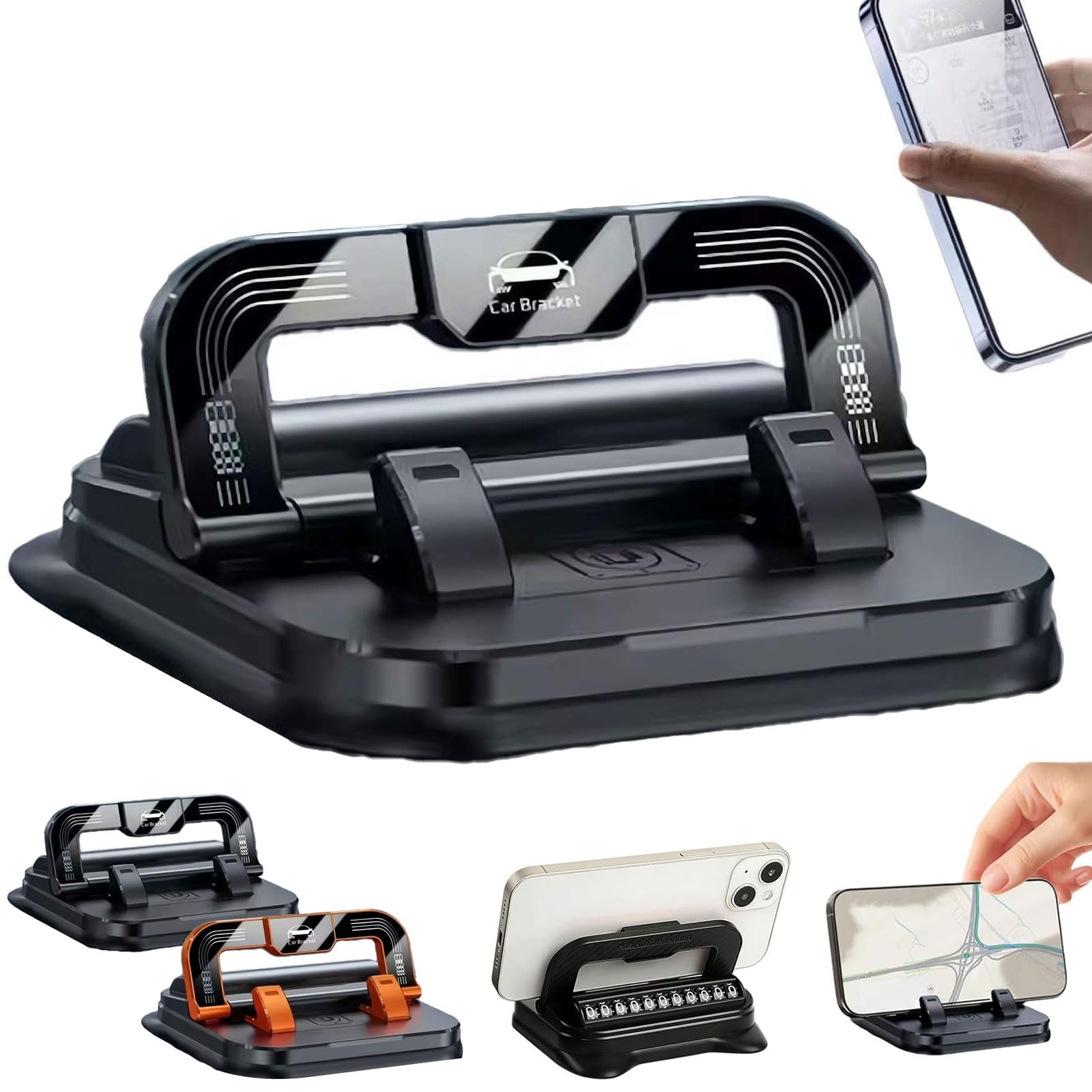 Car Phone Holder 360 Degree Rotation Ultra-Strong Suction Cup Phone Mount Horizontal and Vertical Screen Adjustment Angle Suitable