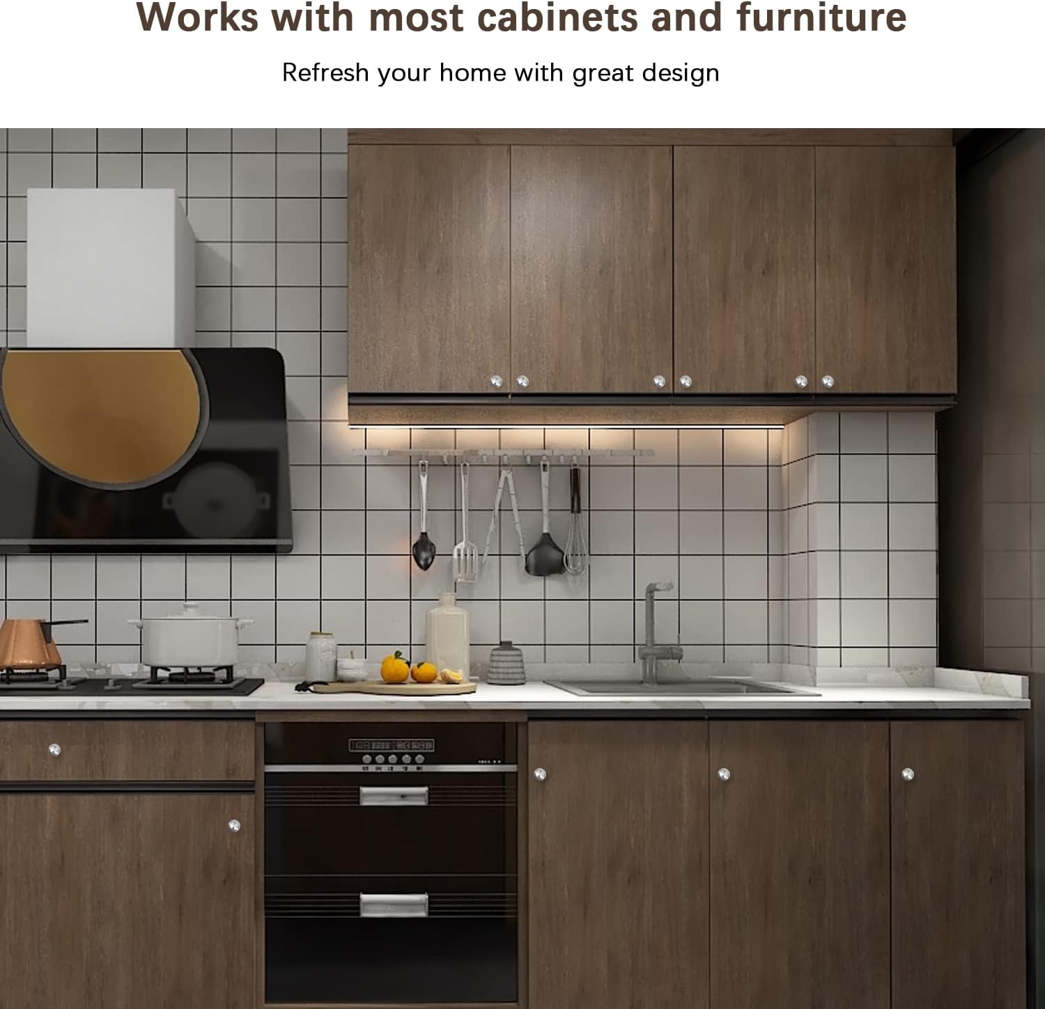 Cabinet Knobs Round Cabinet Pulls Cabinet Handles Round Kitchen Drawer Pulls Round Kitchen Cabinet Hardware Cupboard Knobs with Screws for Your Home, Kitchen, Bathroom, Bedroom (Silver 24 pack)