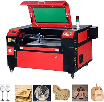 60w CO2 Laser Cutter, 24" x 16" CO2 Laser Engraver with 2-Way Pass Air Assist, Compatible with LightBurn, Built-in Air pump/6L Water Tank for Wood Glass Acrylic Leather Fabric60W