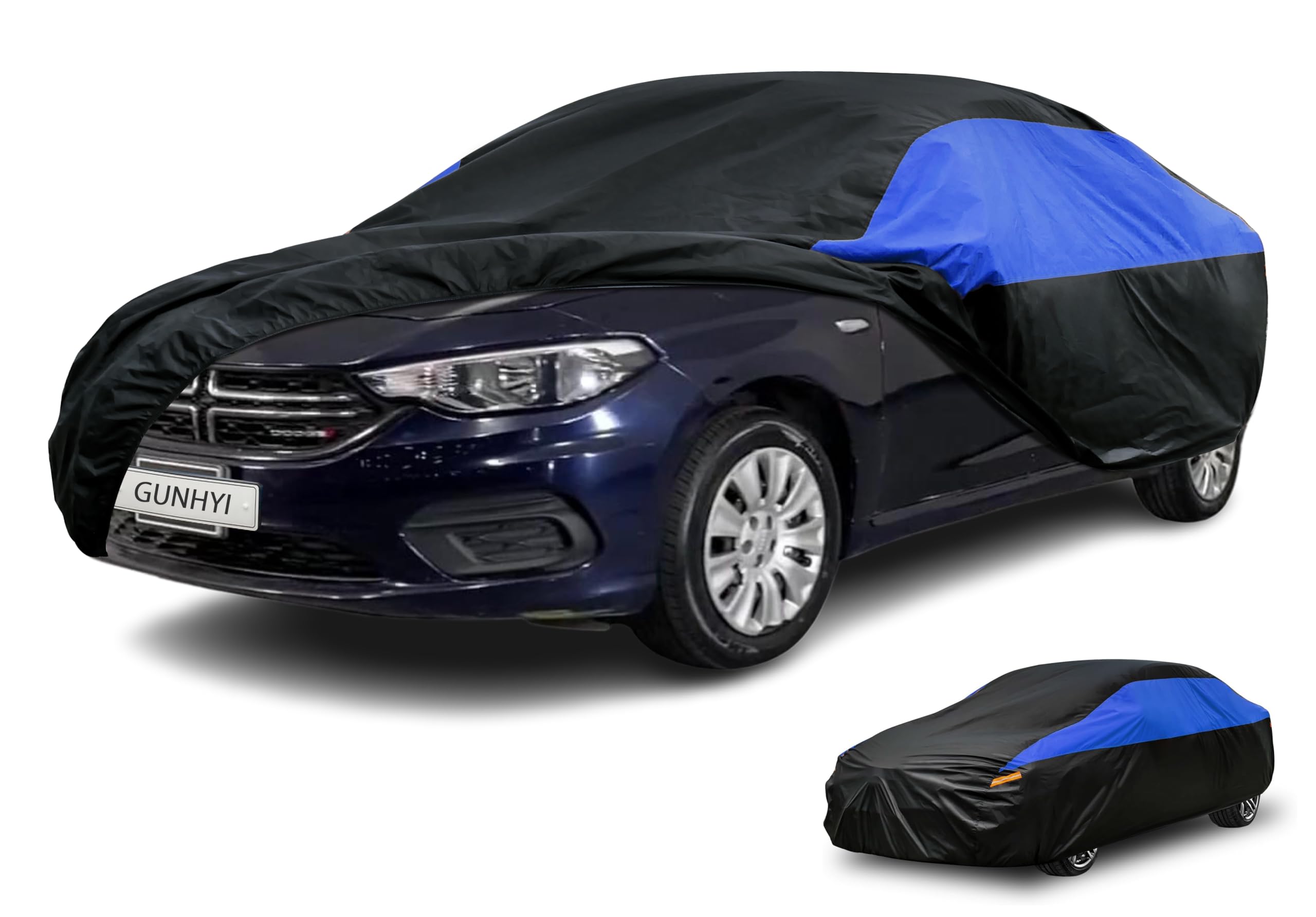 GUNHYI Dodge Car Cover Custom Fit Dodge Neon Waterproof All Weather, Lightweight Full Car Cover Outdoor Sun UV Rain Dust Snow Wind Protection.