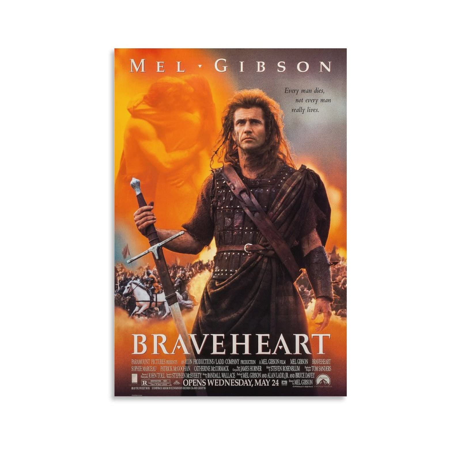 Amazon.com: Braveheart Classic Art Movie Poster (18) Wall Art