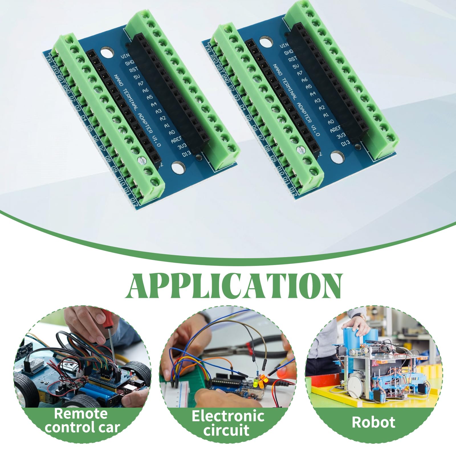 Carte D'extension Nano IO Shield - Pack De 3, Compatible Arduino, 16MB, Bornes à Vis Pour Prototypage
