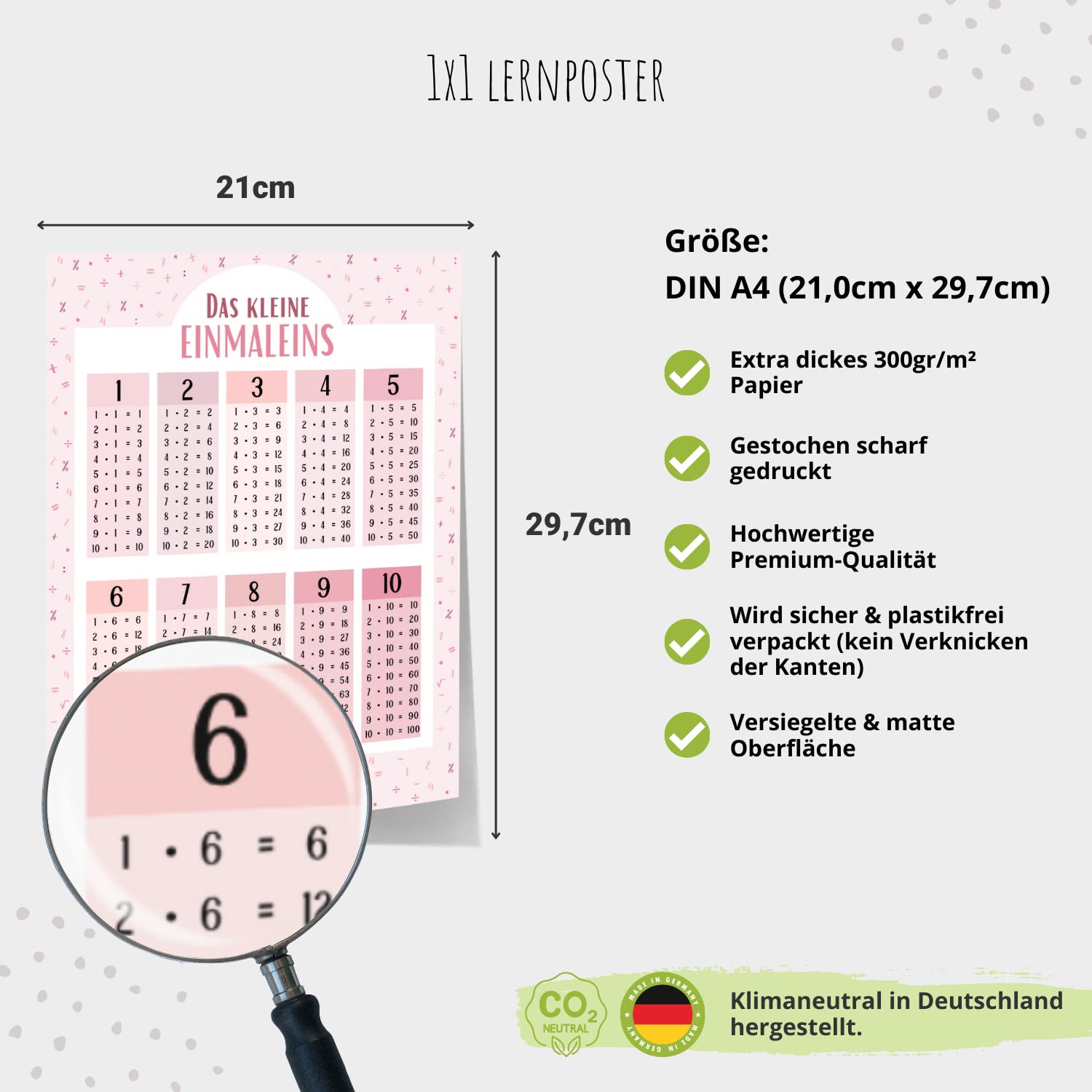 Affiche Tables De Multiplication 1x1 Colorée Pour Enfants + 4 Feuilles D'Exercices - Apprentissage Ludique Et Efficace