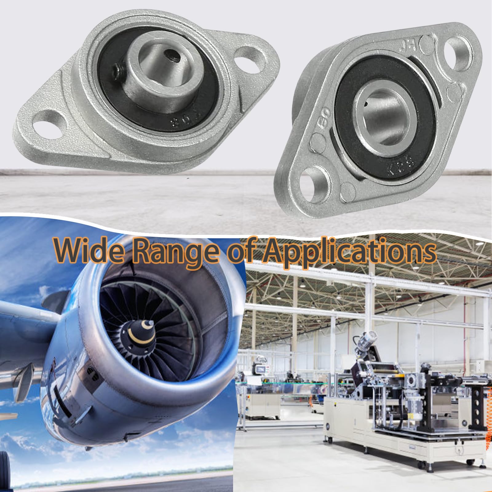 6 Supporti Cuscinetti A Sfera KFL08 - Cuscinetti Flangiati Autoallineanti 8mm - Per Macchinari - Foto 6