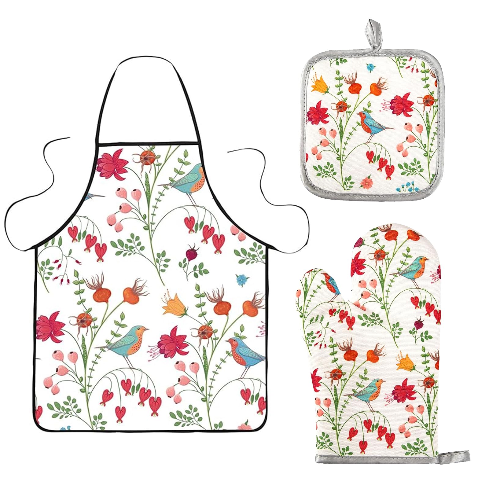 3 Pcs The Pioneer Woman Kitchen Stuff - Oven Mitts, Pot Holders & Aprons Set