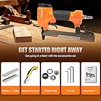 Vista 8 de 7116K - Grapadora neumática para tapicería serie 71, calibre 22, herramienta de alambre fino corona de 3/8 pulgadas (0.354 in), pistola de grapas