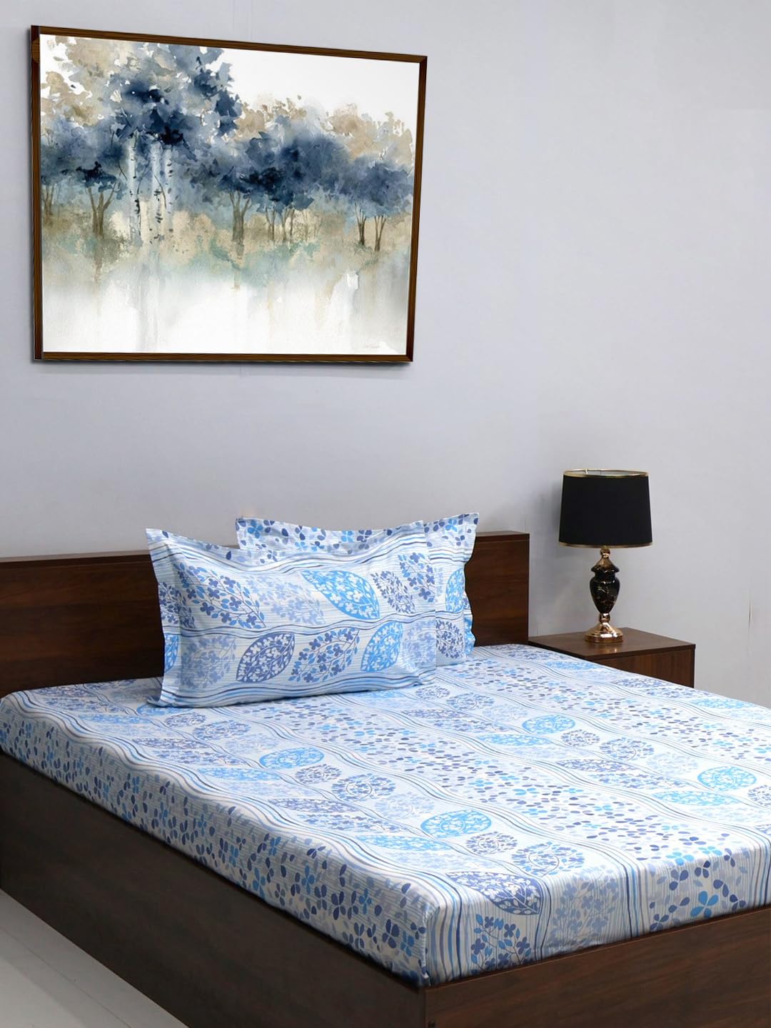 Bombay Dyeing King Sheet Set - 100% Cotton -19