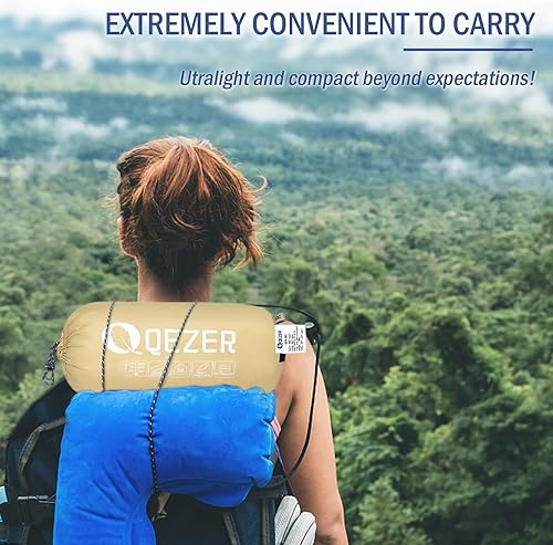 Miniatura 8 de Saco de dormir ultraligero para adultos con 600 de potencia de relleno, saco de dormir compacto con saco de compresión para mochileros, senderismo