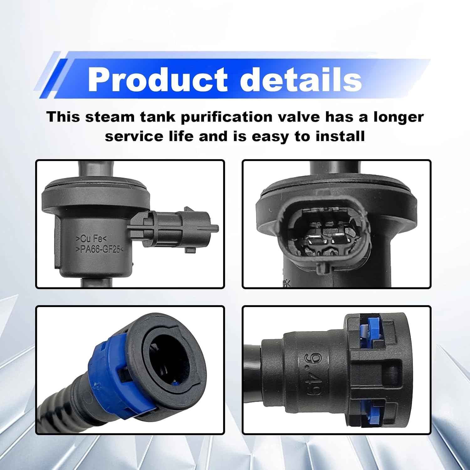 911-777 EVAP Vapor Canister Purge Valve Solenoid Hose, Vapor Canister Purge Valve Compatible with 2012-2018 Focus Replaces BV619D289HA, BV6Z9D289B, CP805, CP894, PV965